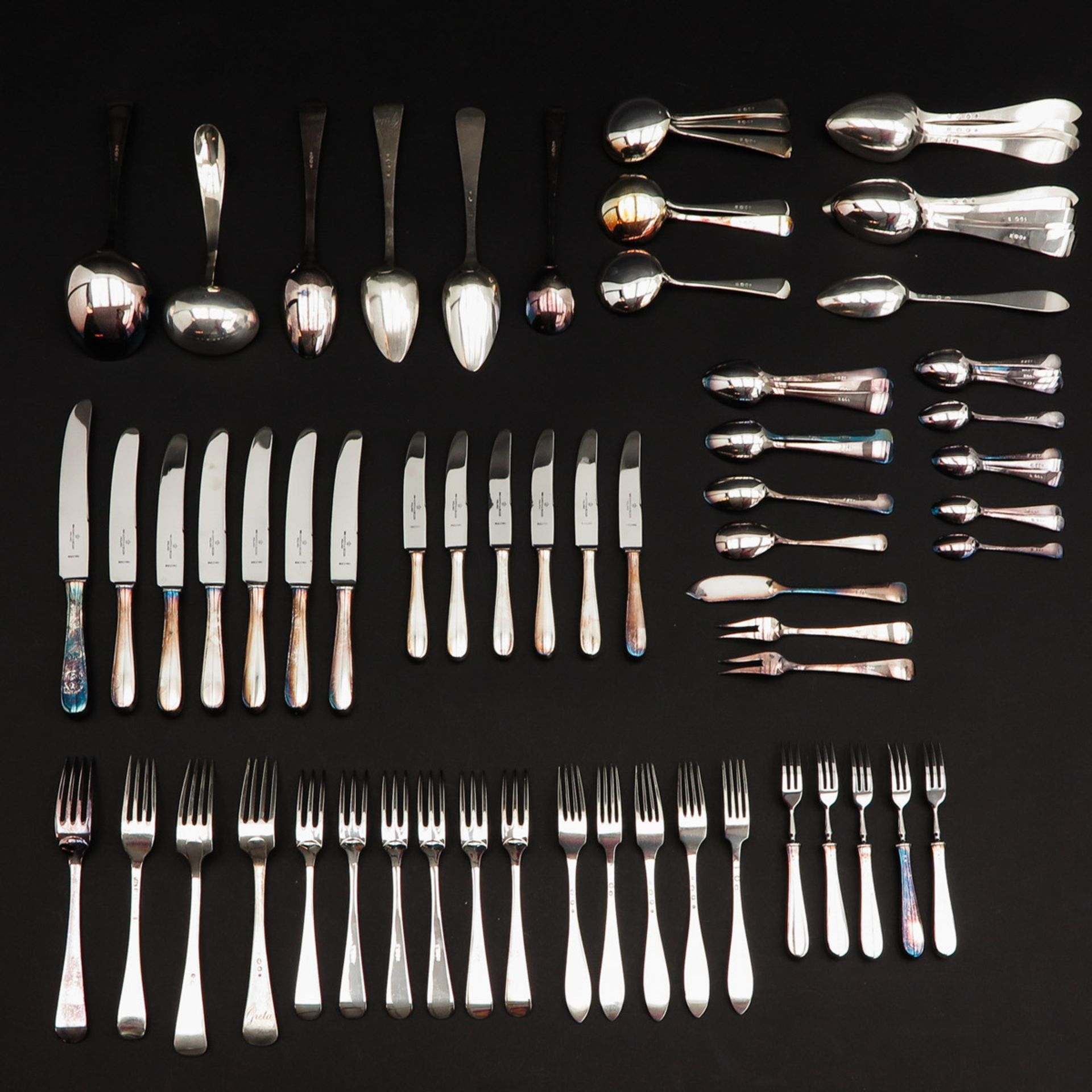 A Collection of Dutch Silver Cutlery - Bild 2 aus 6