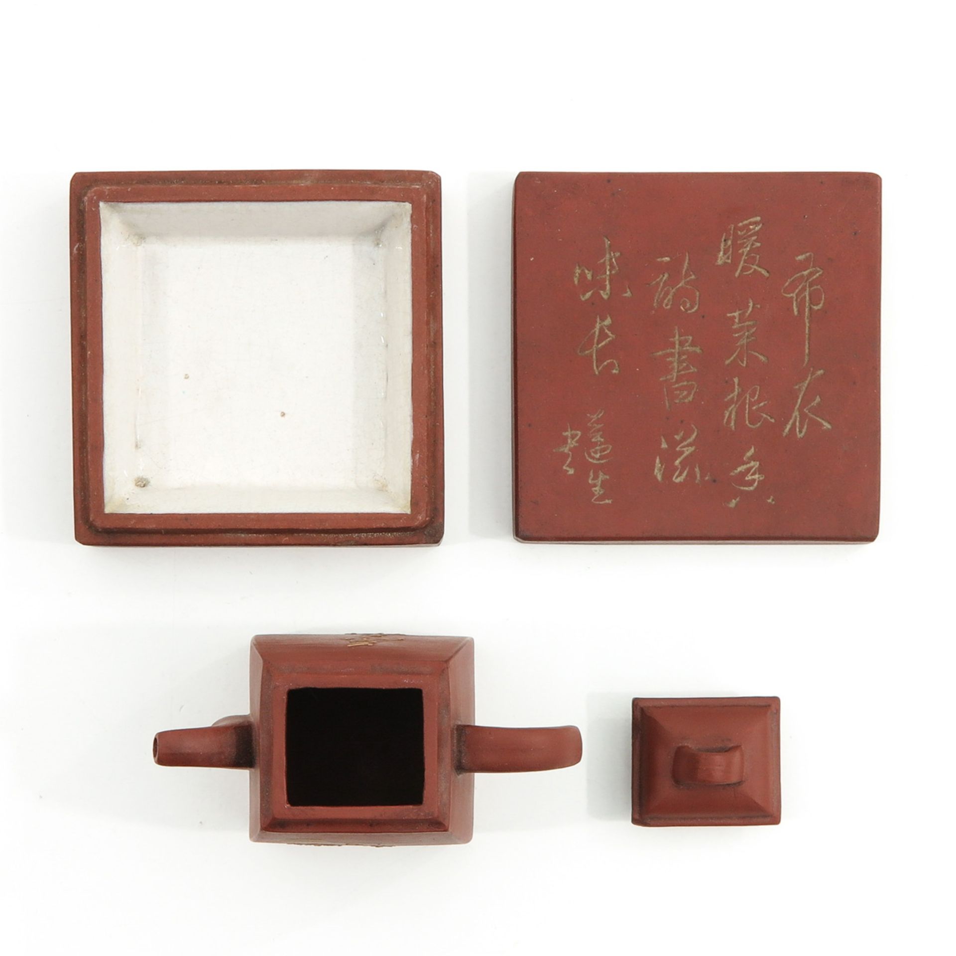A Yixing Teapot and Box - Image 5 of 10