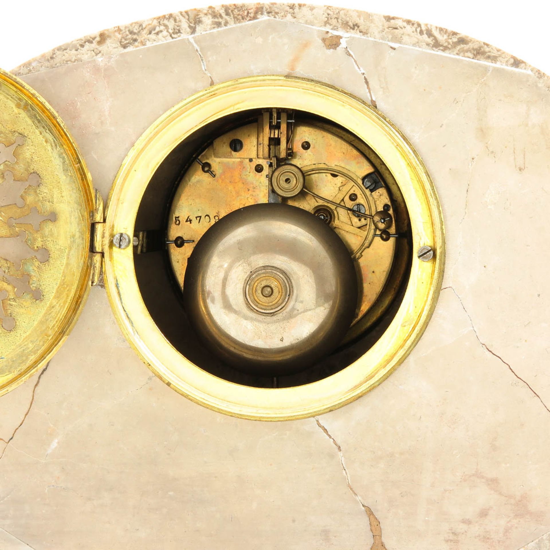 An Art Decor Period Clock Set Signed G. Franjou - Bild 7 aus 10