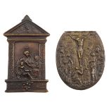 A Lot of 2 Antique Bronze Plaques