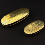 A Lot of 2 18th Century Brass Tobacco Boxes