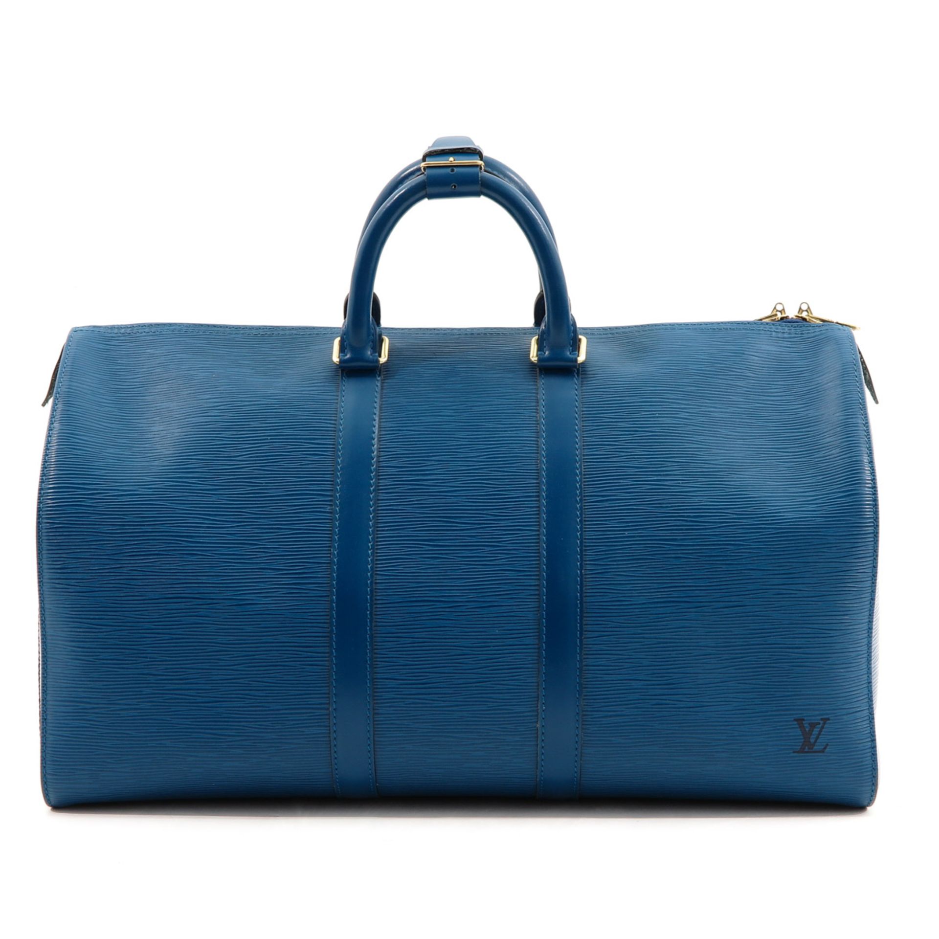 A Louis Vuitton Blue Epi Leather Keepall 45 - Bild 3 aus 8