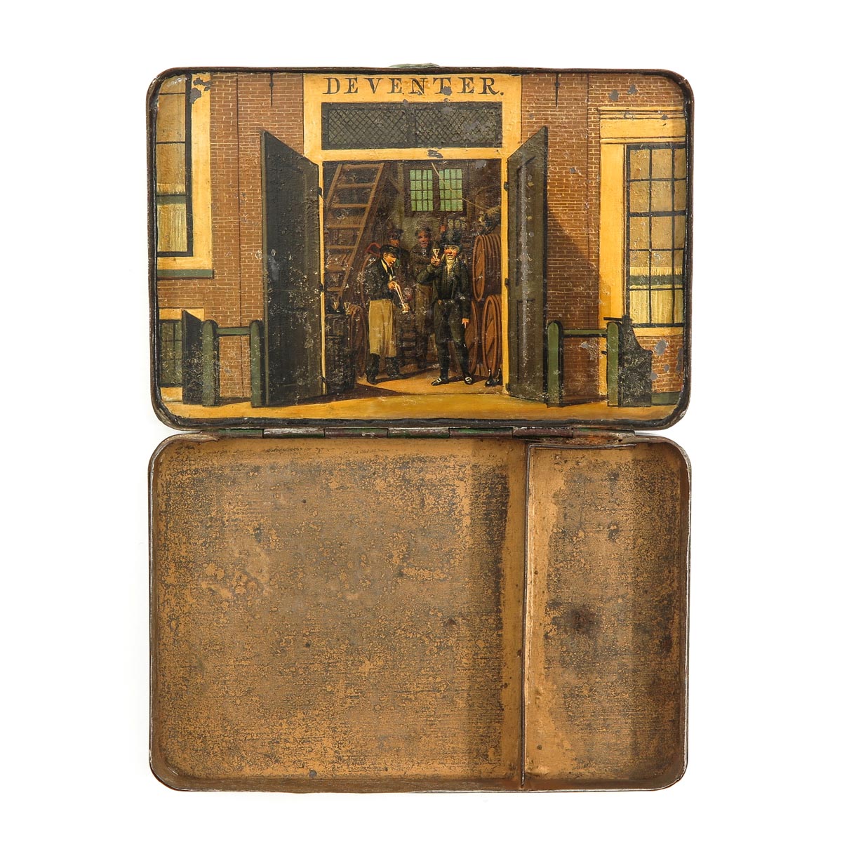 A 19th Century Painted Tin Tobacco Box - Image 8 of 9