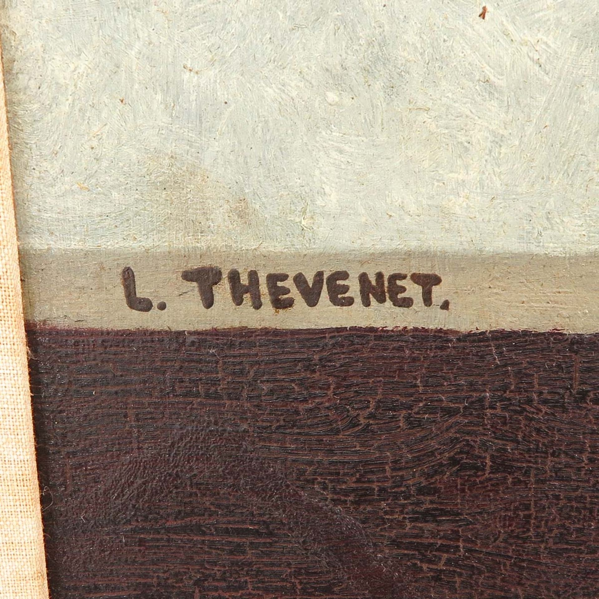 An Oil on Board Signed Thevenet - Bild 3 aus 6