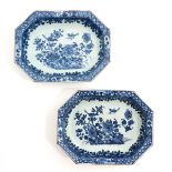 A Pair of Blue and White Serving Bowls