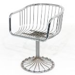 A 1960 Chrome Swivel Chair
