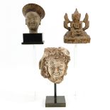 A Collection of 3 Sculptures