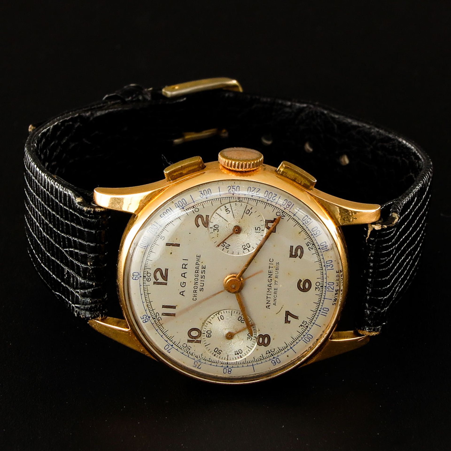 A Mens 18KG Agari Chronograph Suisse Watch
