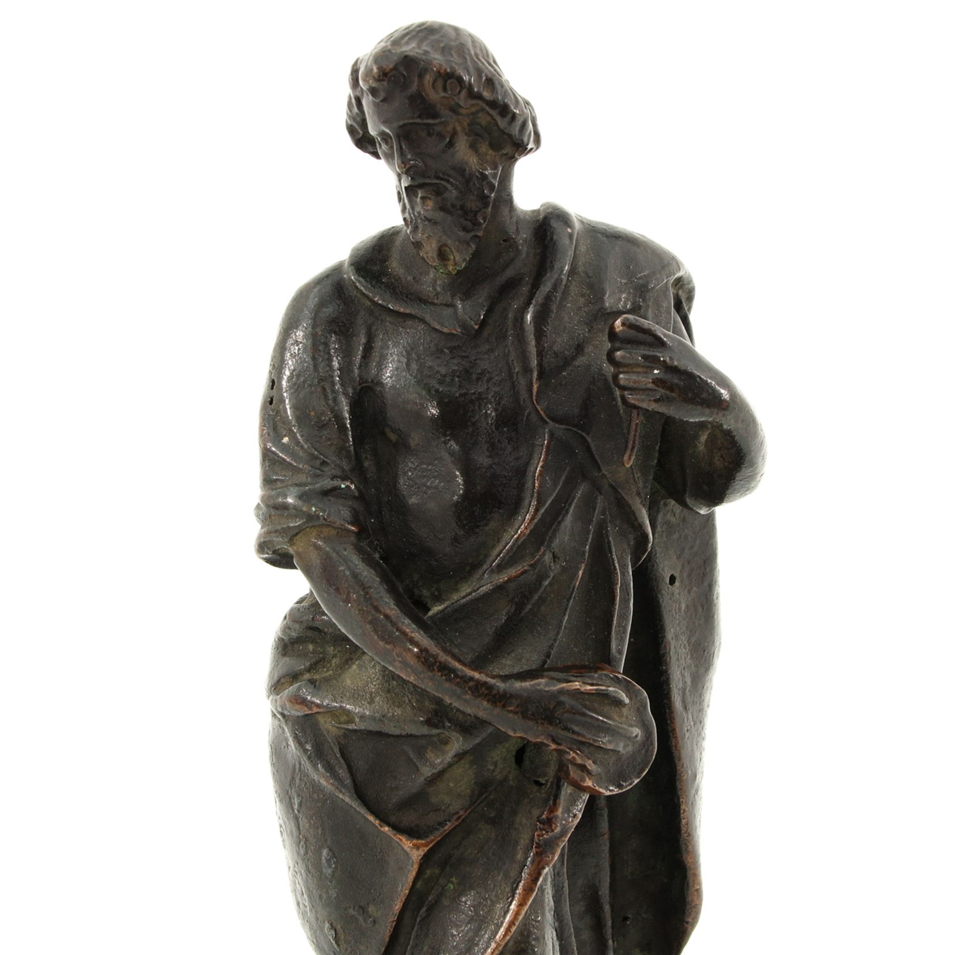 An 18th - 19th Century Bronze Sculpture on Marble Base - Bild 7 aus 8