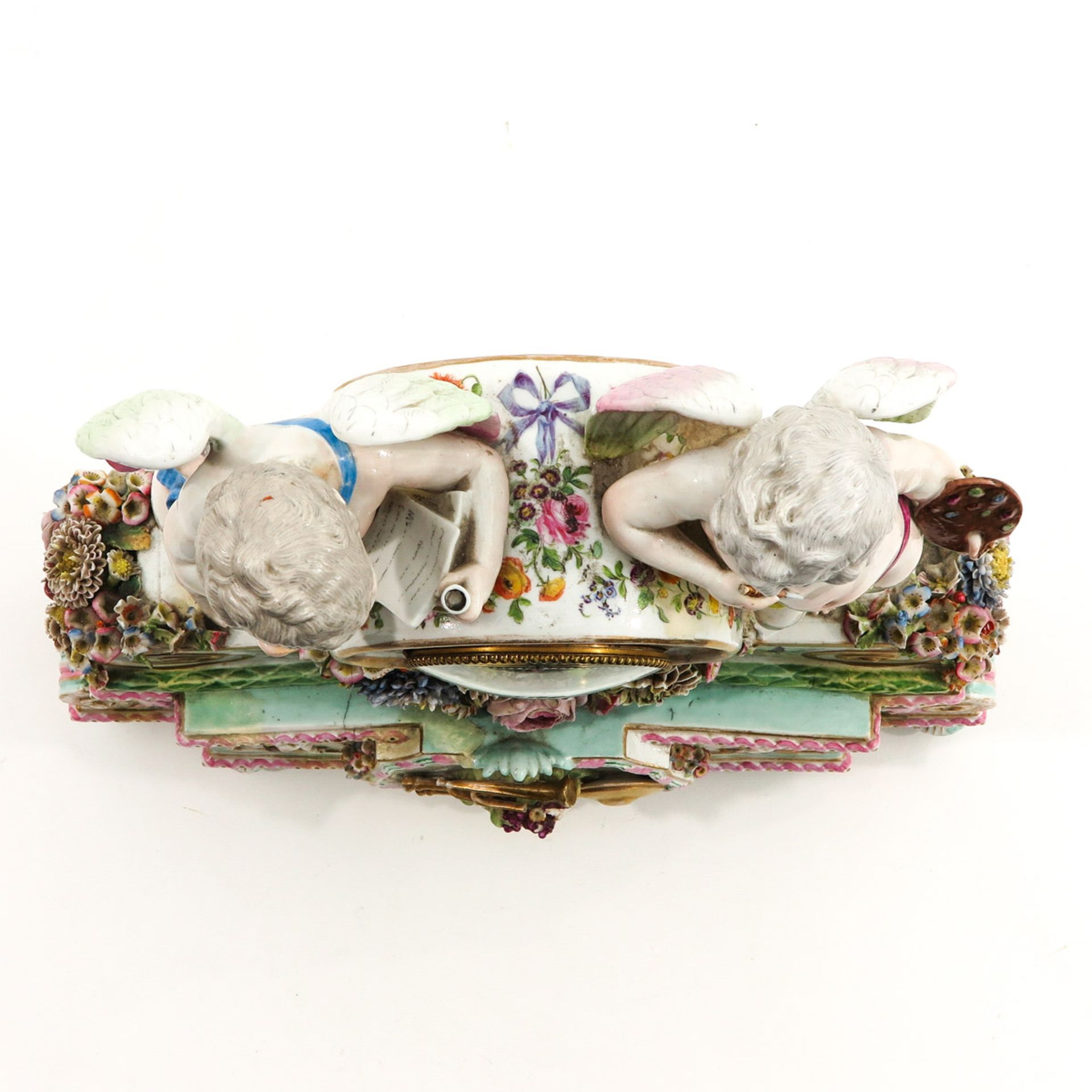 A 19th Century Porcelain Pendule - Bild 5 aus 10