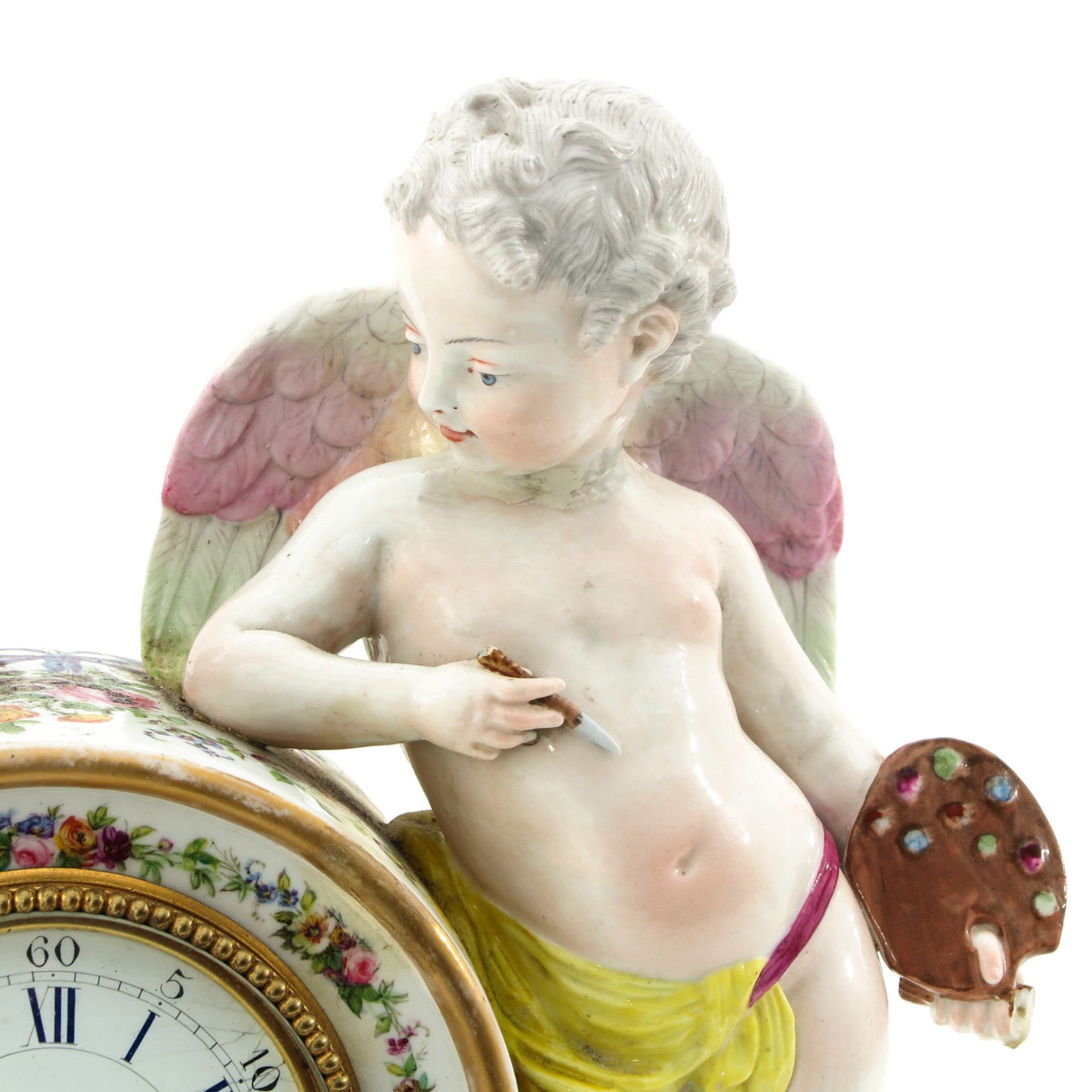 A 19th Century Porcelain Pendule - Bild 9 aus 10