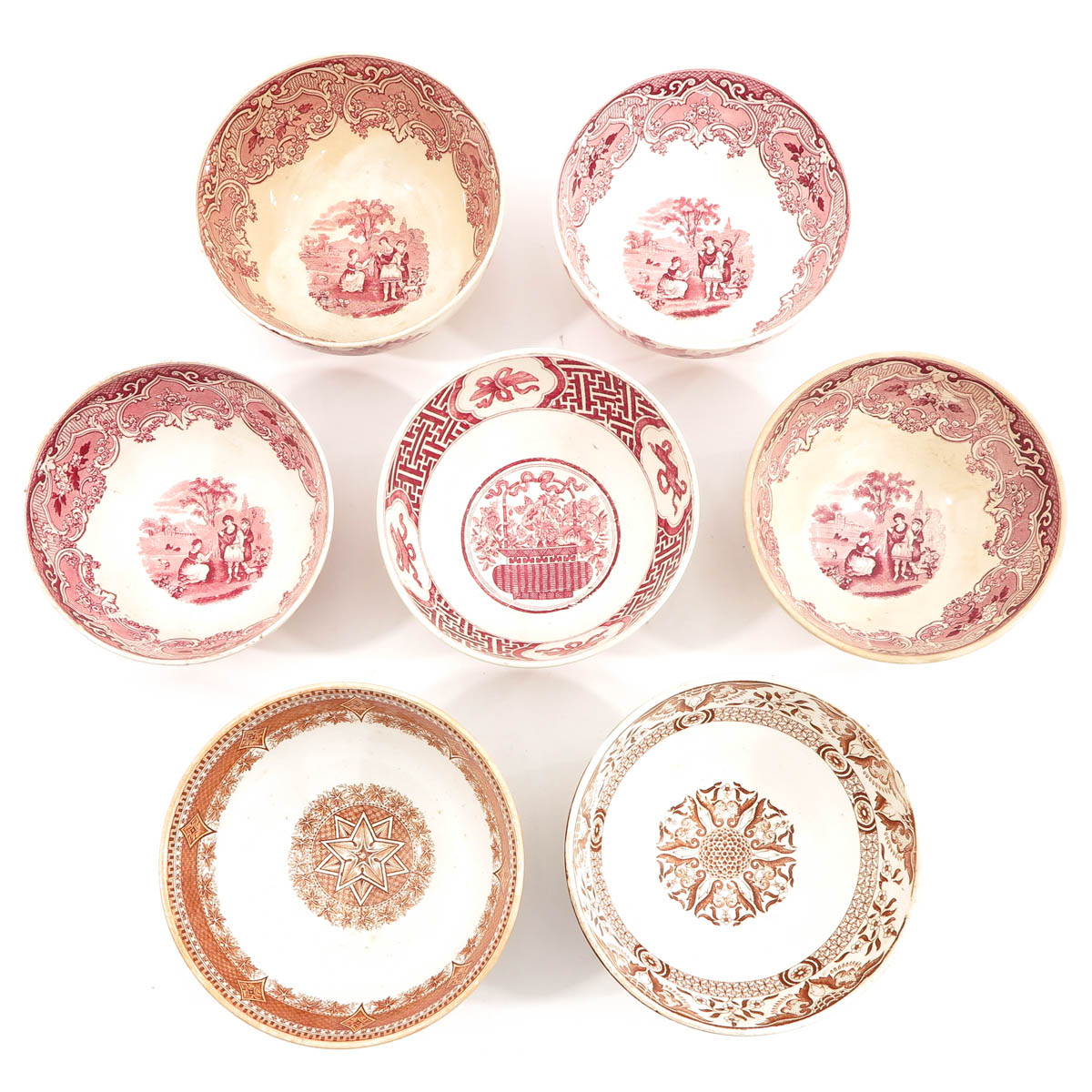 A Collection of 7 Petrus Regout Bowls - Image 5 of 10