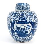 A Blue and White Ginger Jar