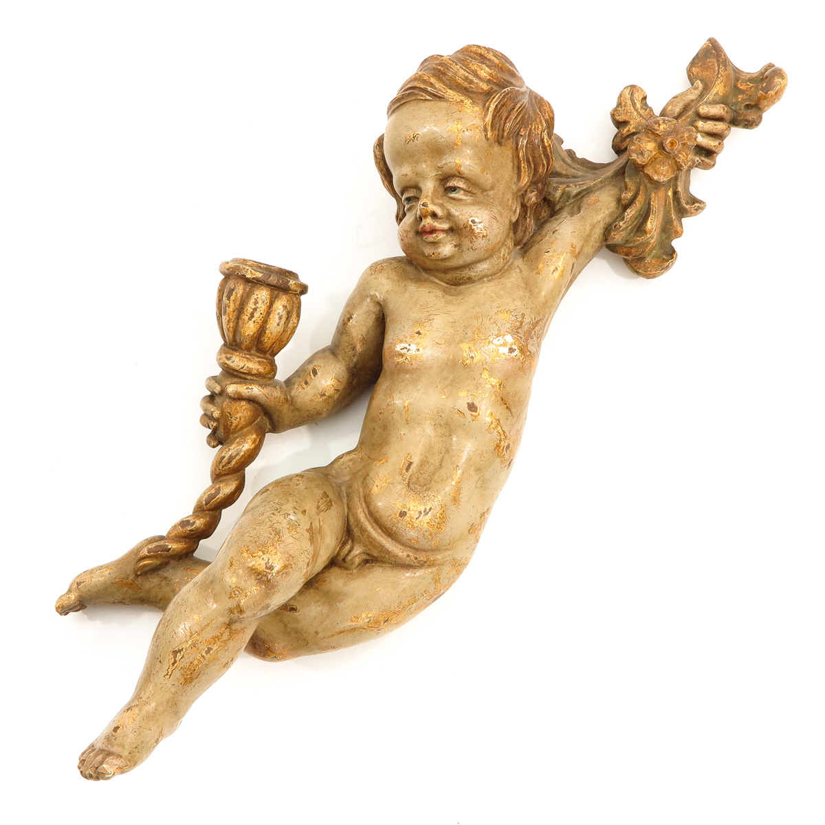 A Pair of 19th Century Wood Angels - Image 6 of 8