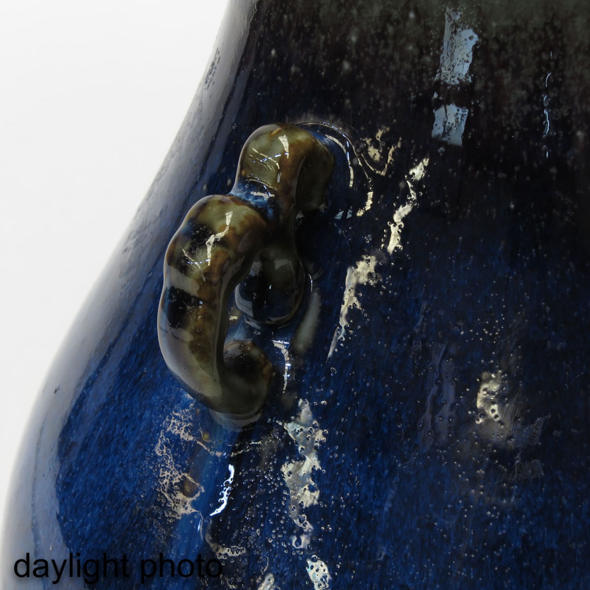 A Blue Glaze Hu Vase - Image 10 of 10