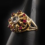 An 18KG Ruby and Zirconia Ring
