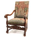 A 19th Century Tapestry Arm Chair