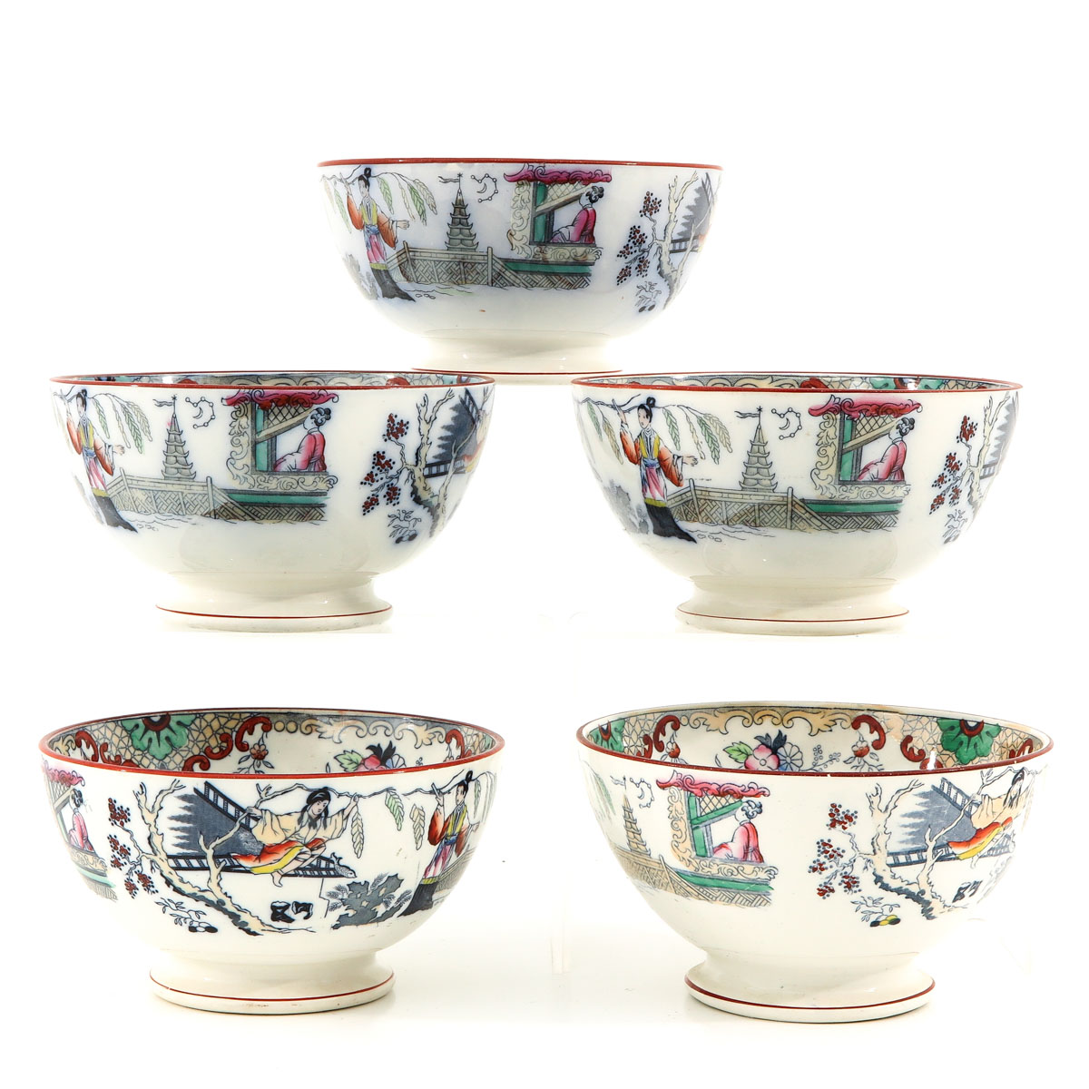 A Collection of 5 Petrus Regout Bowls - Image 2 of 10