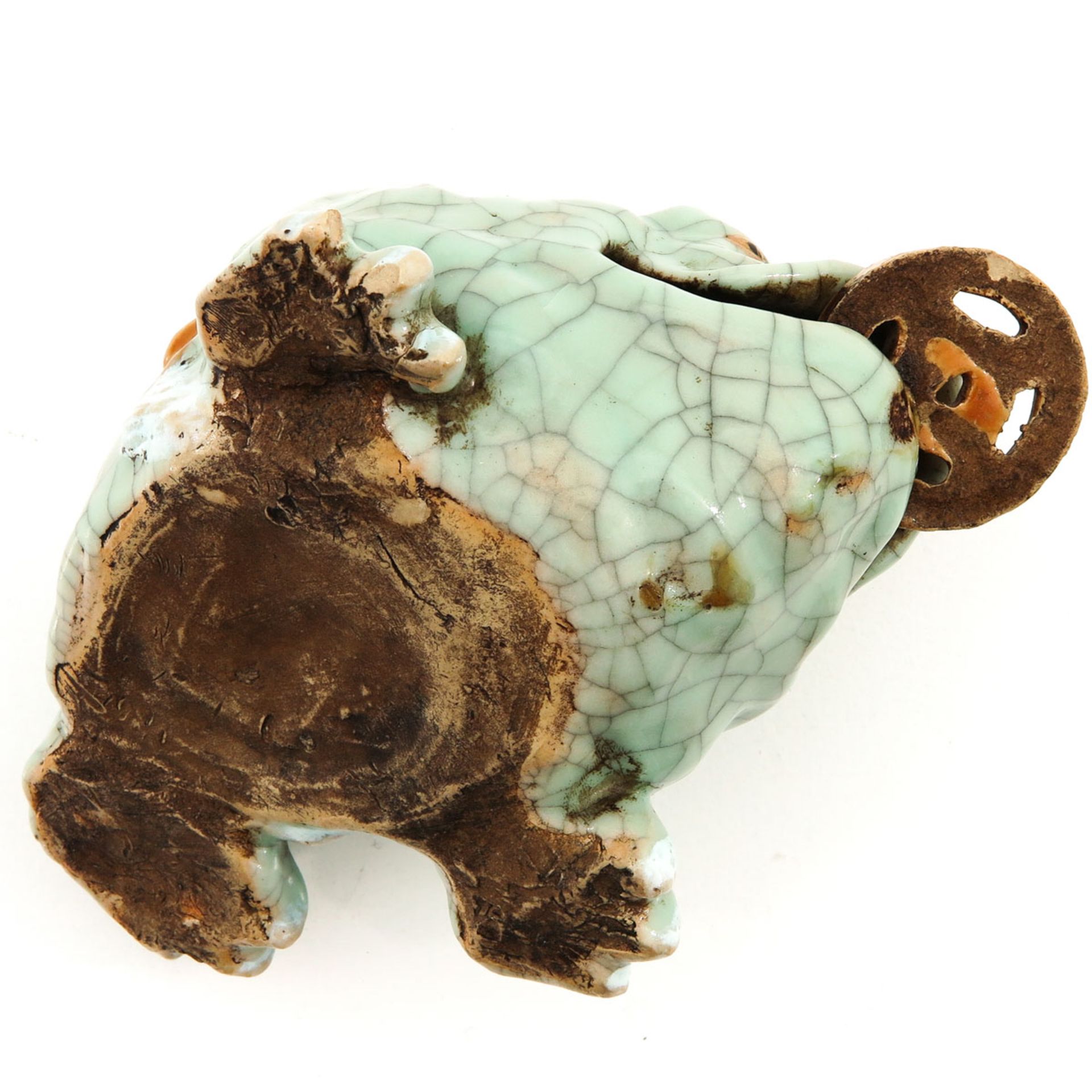 A Tea Frog Sculpture - Bild 6 aus 9