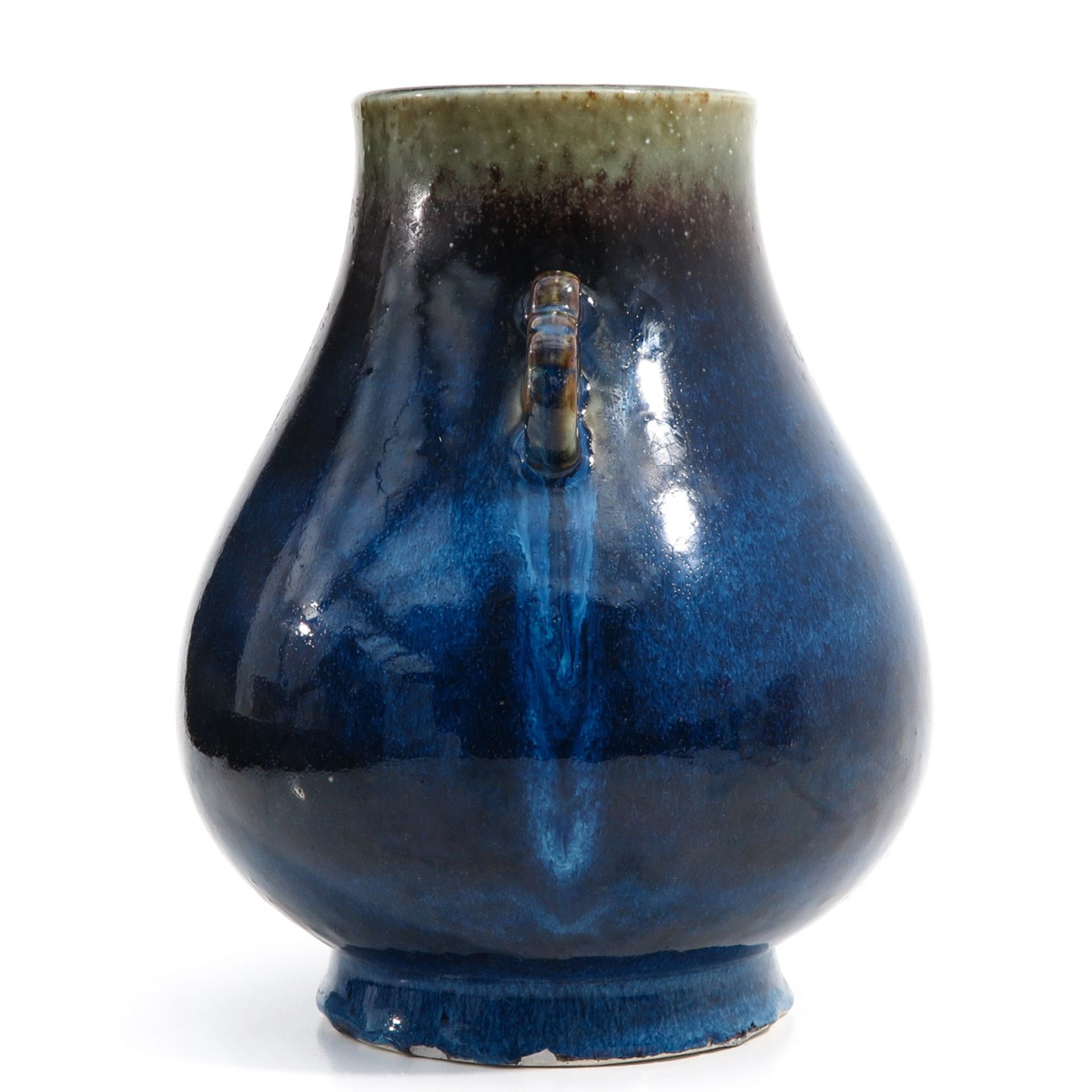 A Blue Glaze Hu Vase - Image 2 of 10