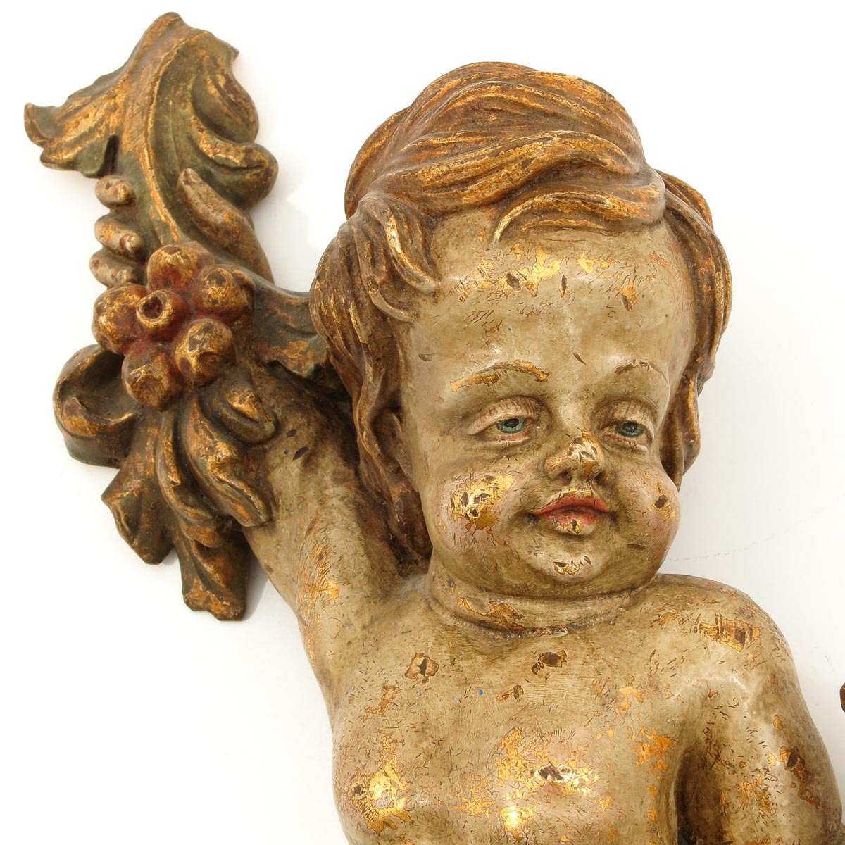 A Pair of 19th Century Wood Angels - Image 4 of 8