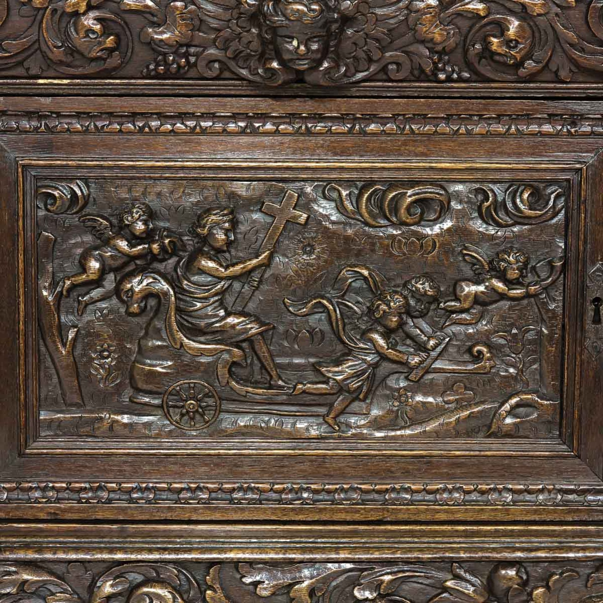 A Brugge Belgium Carved Cabinet Circa 1660 - 1680 - Image 6 of 10