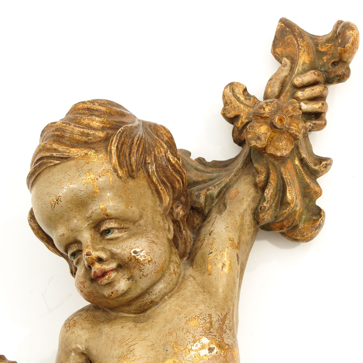 A Pair of 19th Century Wood Angels - Image 7 of 8