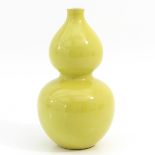 A Yellow Glaze Gourd Vase