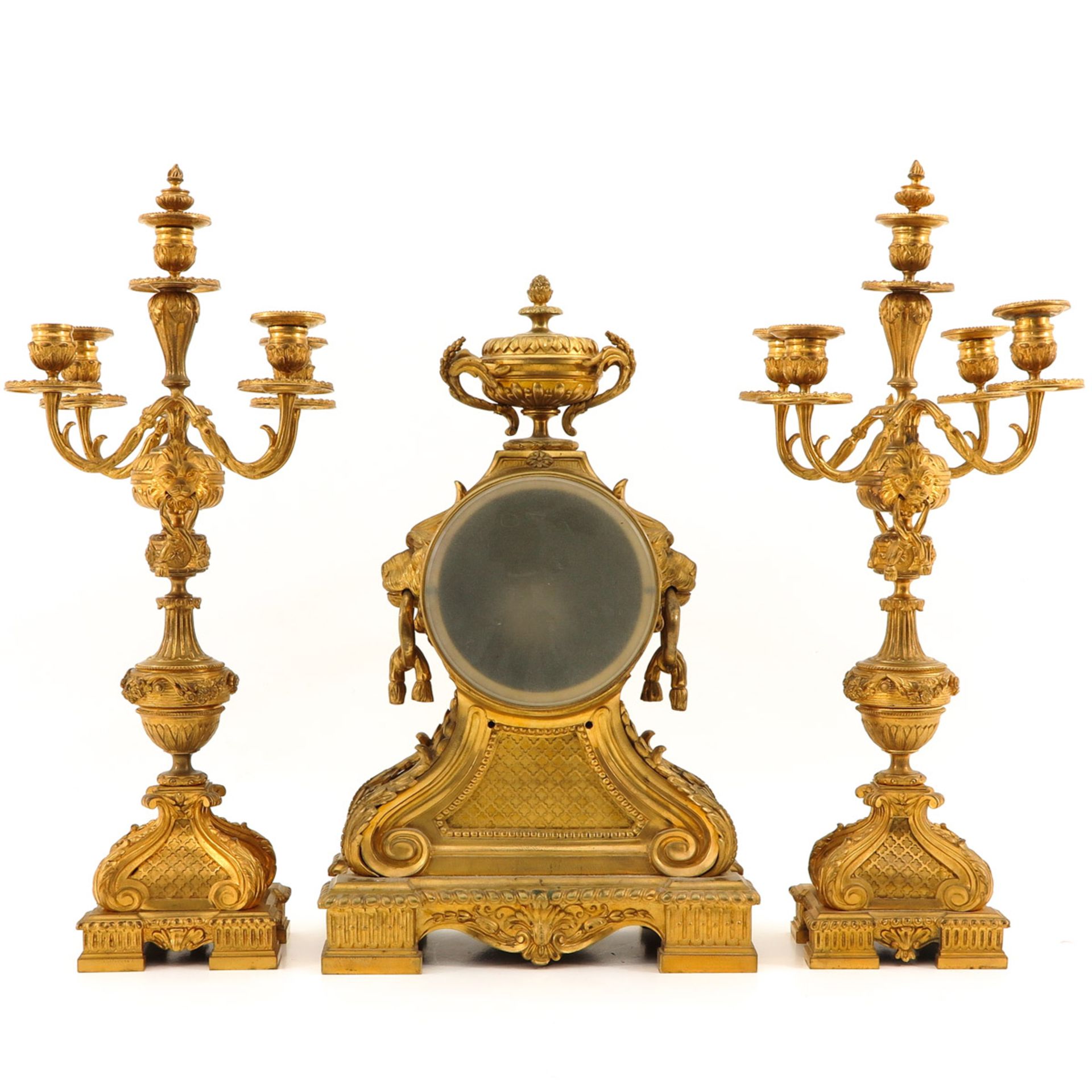 A 3 Piece 19th Century Clock Set - Image 3 of 10