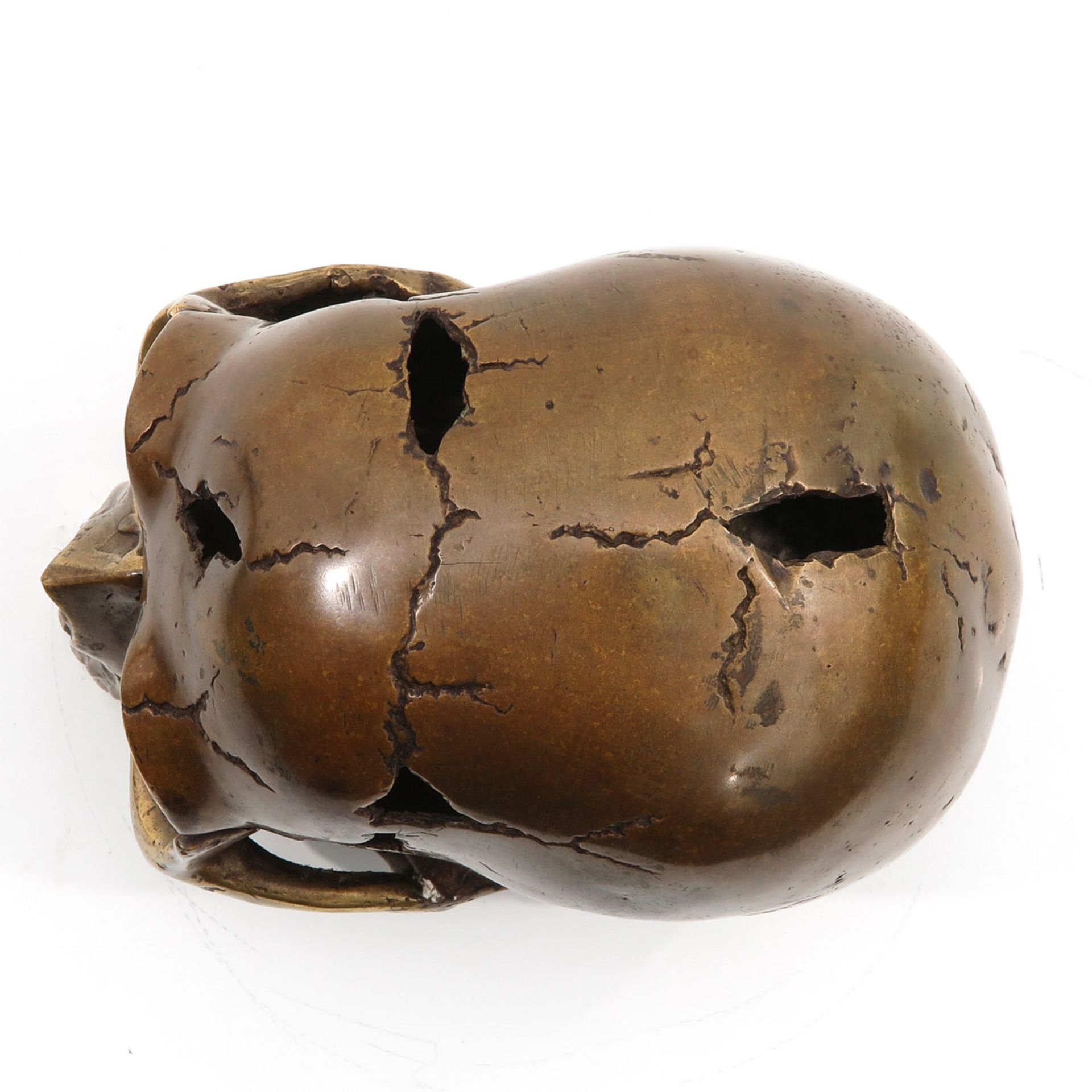 A 19th Century Bronze Sculpture of a Skull - Image 5 of 8