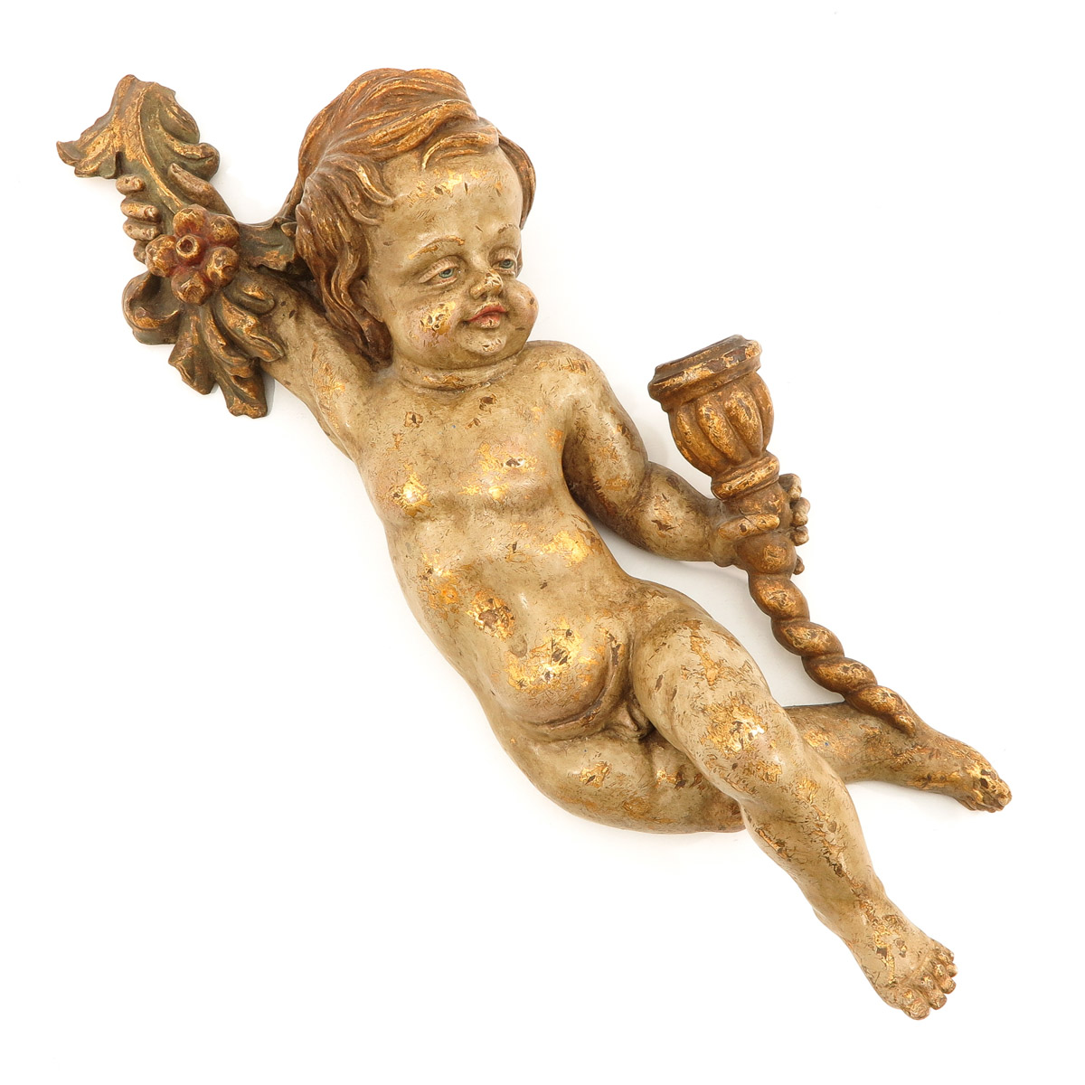 A Pair of 19th Century Wood Angels - Image 3 of 8