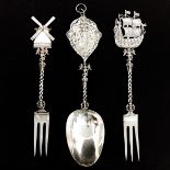 A Collection of Silver Presentation Forks and Spoon