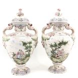 A Pair of French 19th Century Vases with Covers
