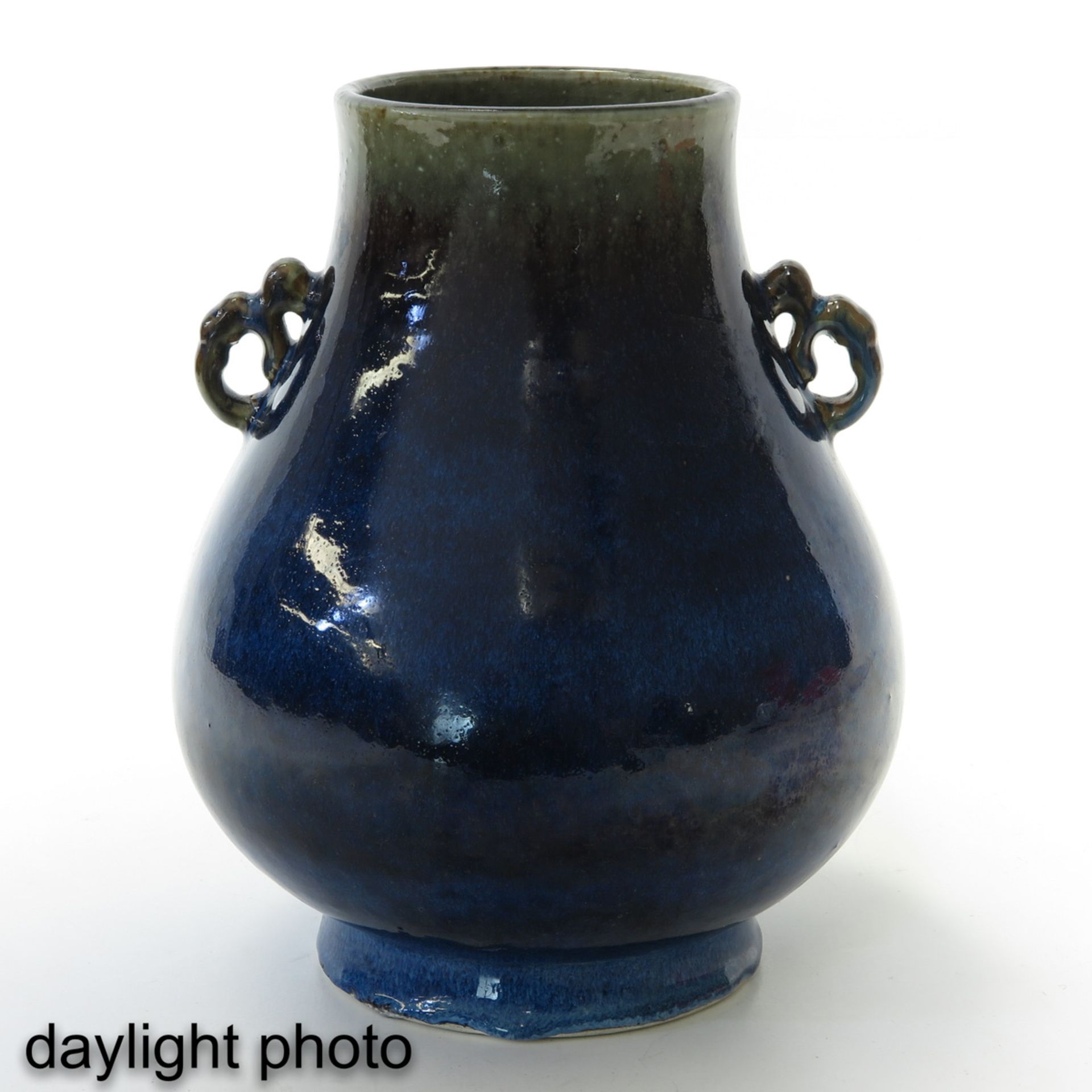 A Blue Glaze Hu Vase - Image 7 of 10