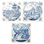 A Collection of 3 17th Century Tiles