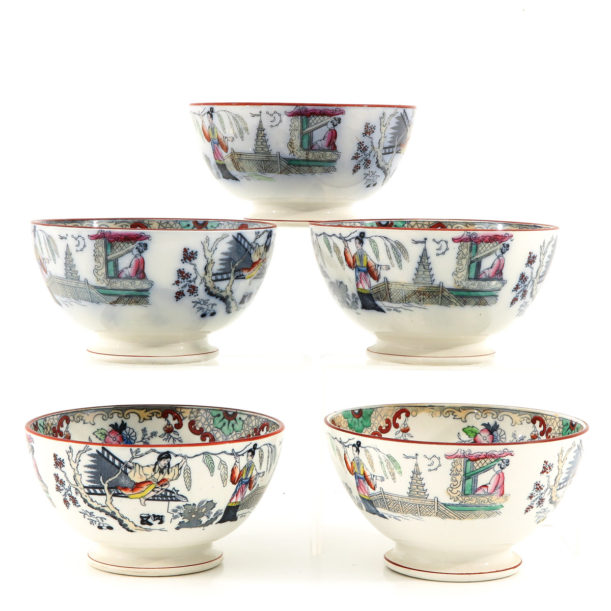 A Collection of 5 Petrus Regout Bowls - Image 4 of 10