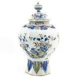 A Delft Vase with Cover Circa 1700