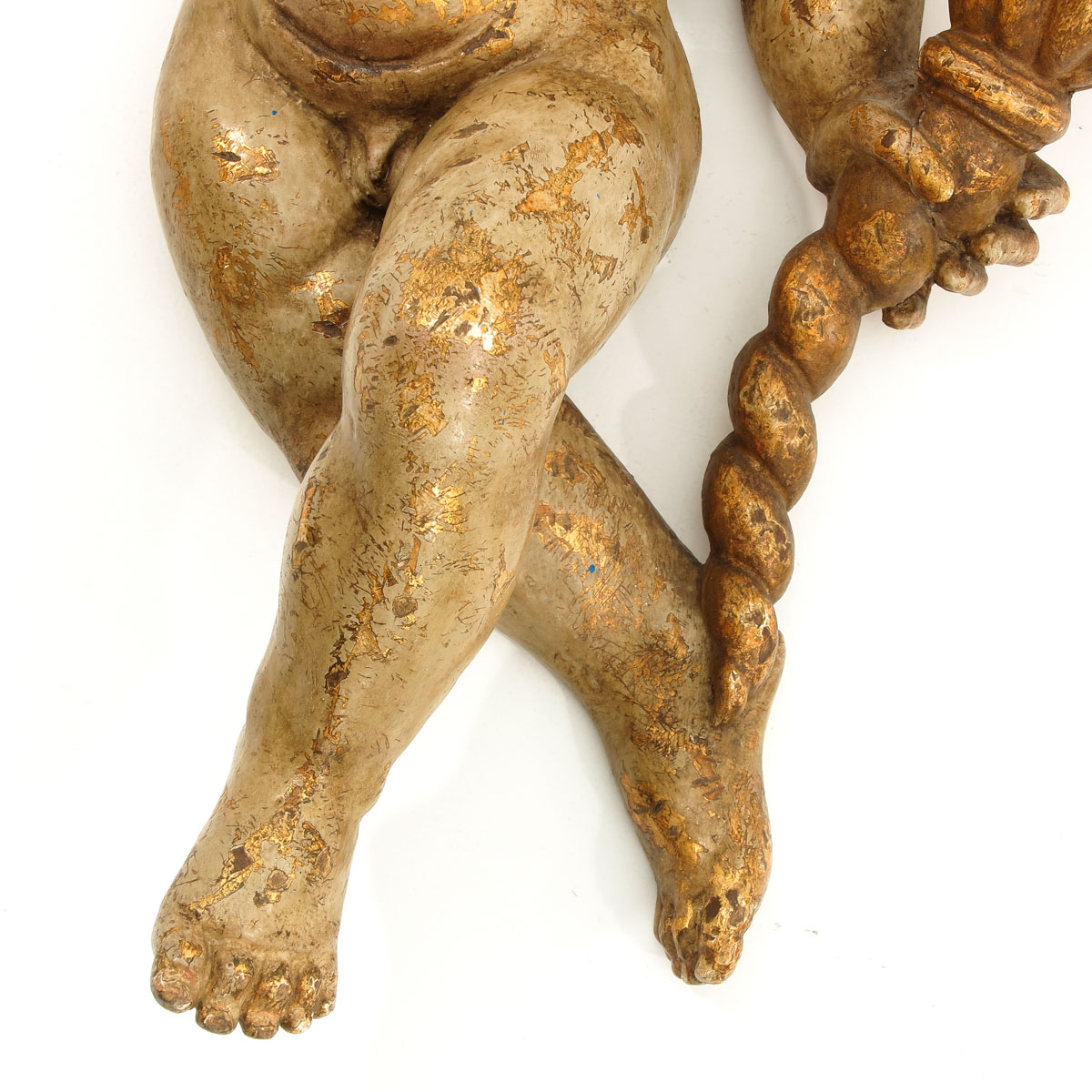 A Pair of 19th Century Wood Angels - Image 5 of 8