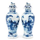 A Pair of Blue and White Vases