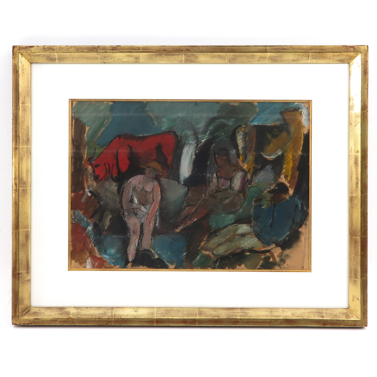 A Oil on Paper Signed Charles Georges Dufresne