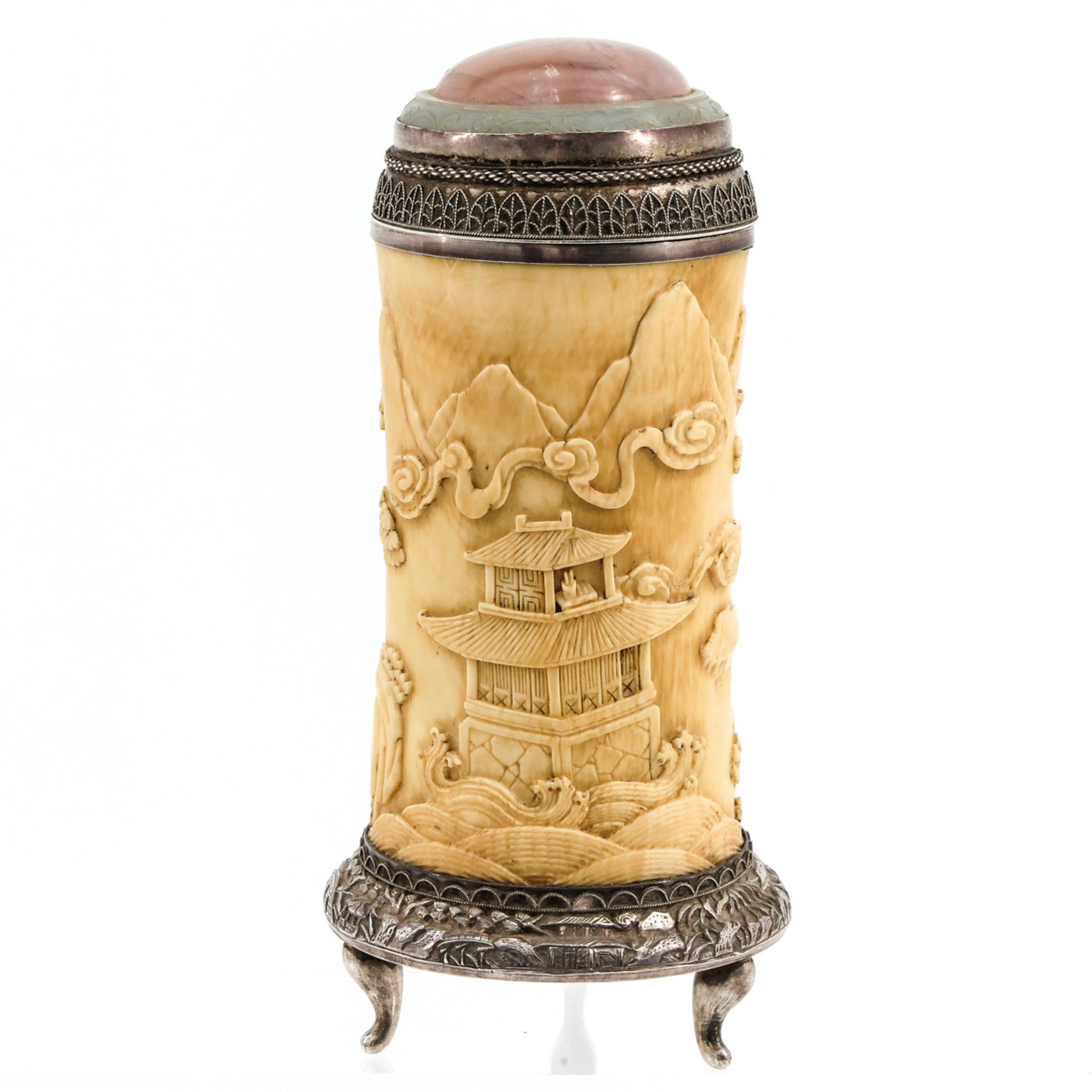 A Carved Jar and Cover