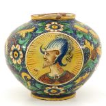 A 17th Century Italian Majolica Apothecary Jar