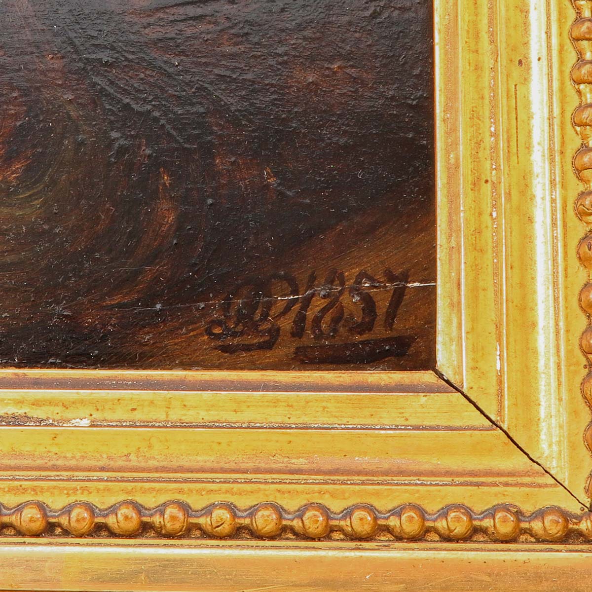 An Oil on Panel Signed with Monogram and Dated 1857 - Image 3 of 5