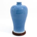 A Light Blue Glaze Meiping Vase