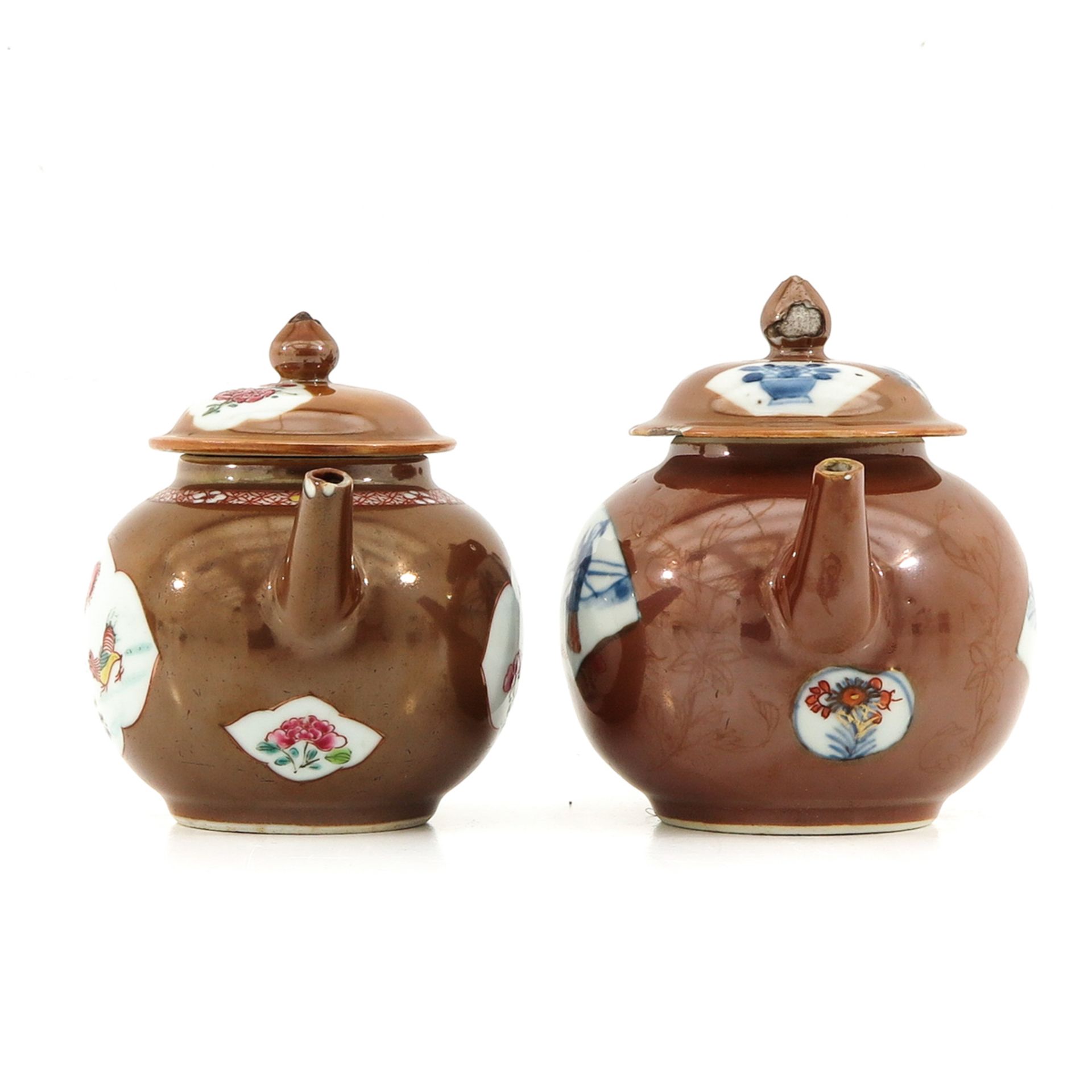 A Lot of 2 Batavianware Teapots - Bild 4 aus 9