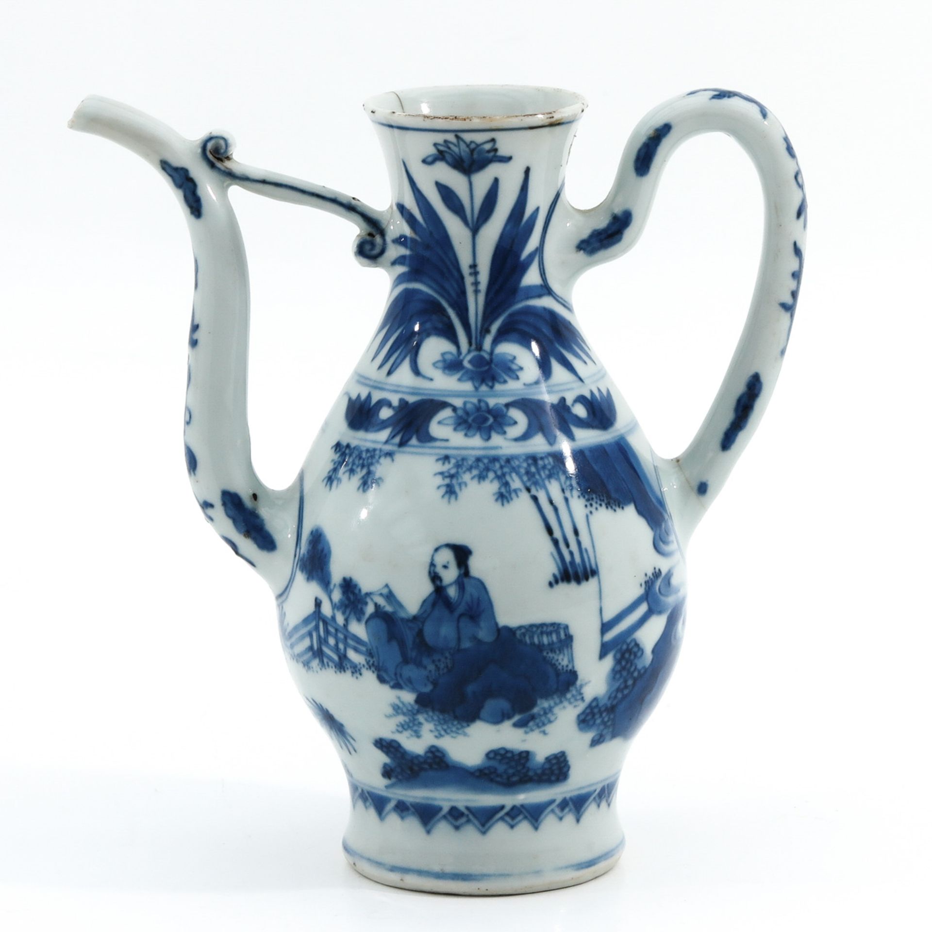 A Blue and White Kendi