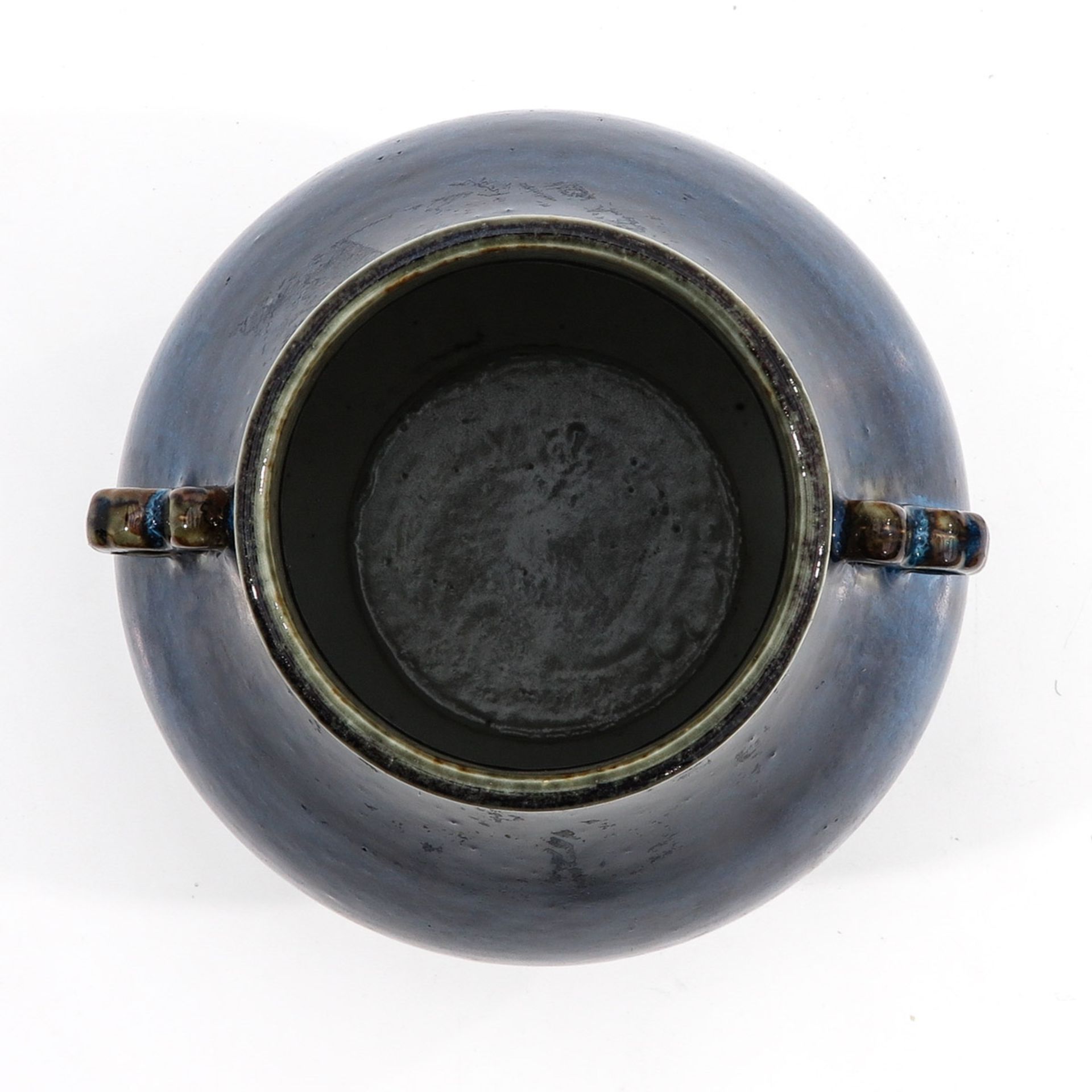 A Blue Glaze Hu Vase - Image 5 of 10