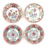 A Collection of 4 Famille Rose Plates