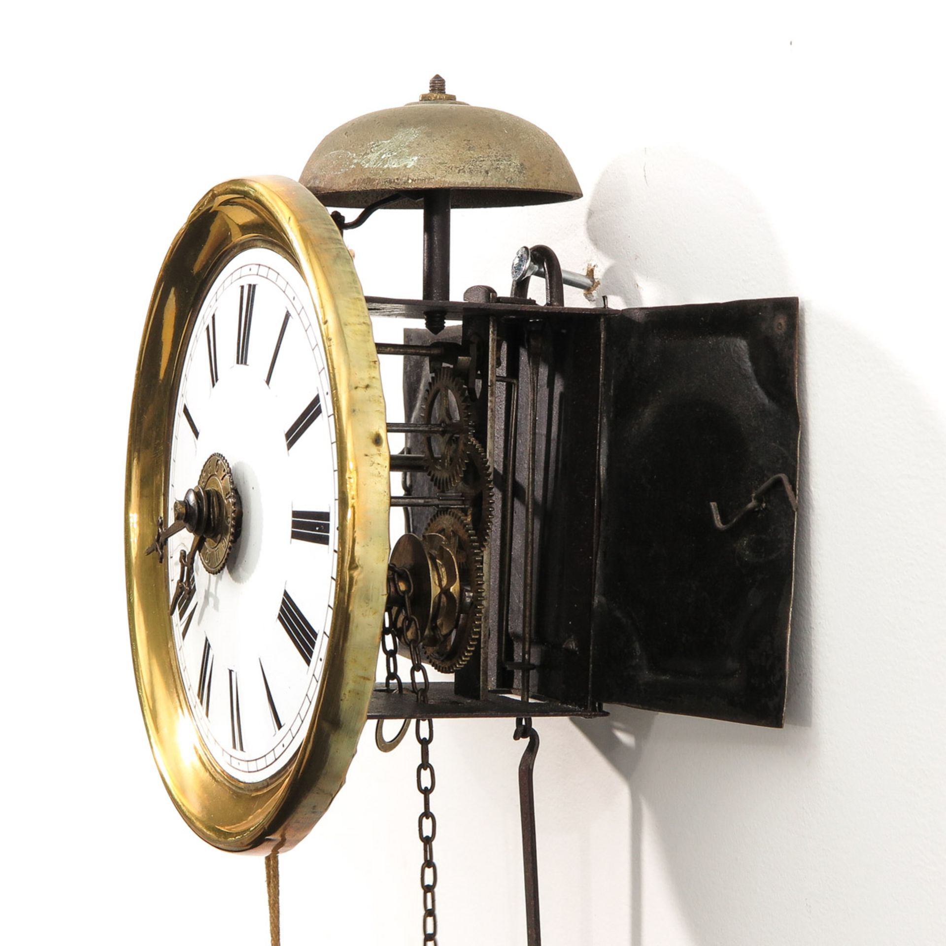 A Miniature Comtoise Clock - Image 3 of 4