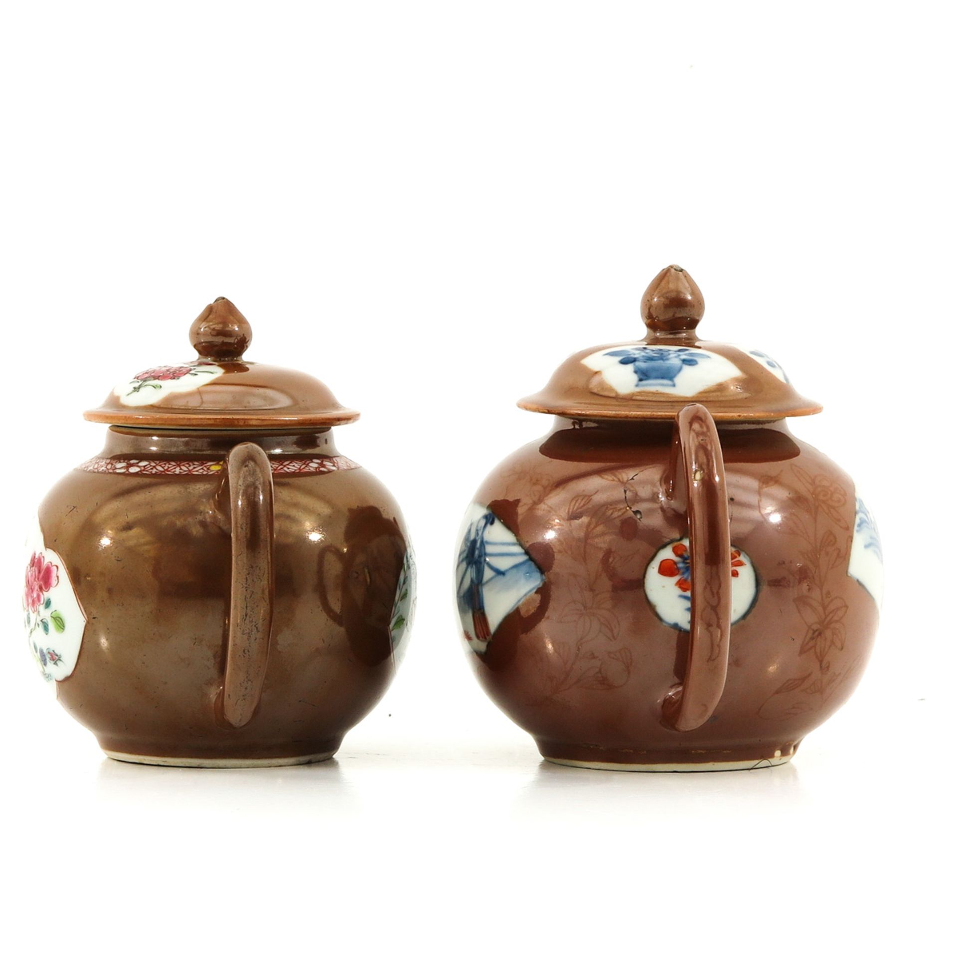 A Lot of 2 Batavianware Teapots - Bild 2 aus 9